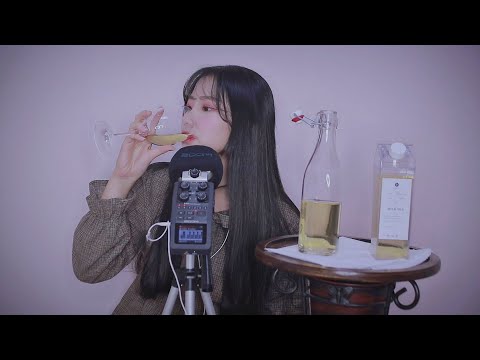 [Korean asmr]드링킹asmr+수다왕창(근황,다이어트,나의tmI..) |위스퍼링 수다 asmr(feat.강아지) |Whispering ASMR | drinking ASMR