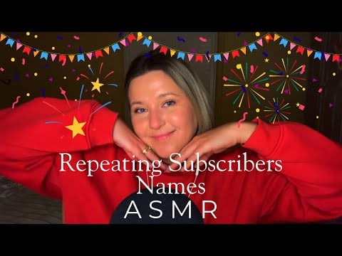 ASMR 20,000 Subscriber Special 🎉 Name Repeating + Personal Attention (Hand Movements) PART 1