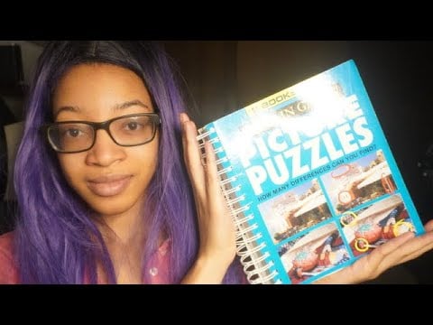✨ASMR Book Tapping & Page Turning 📖 Spot the Difference Puzzle (Whispers for Sleep)