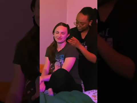 ASMR Brushing & Braiding my Girlfriend’s Hair for Bed