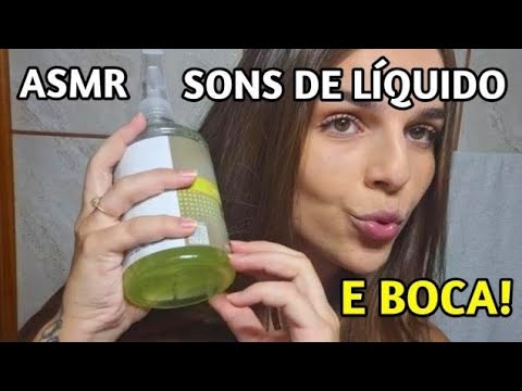 ASMR| Sons de líquido + sons de boca + falando sobre algumas tatuagens