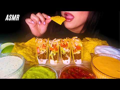 ASMR CRUNCHY TACOS MUKBANG + CHIPS & DIPS | LOUD CRUNCHY EATING SOUNDS (NO TALKING)