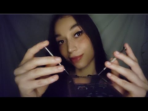 Asmr Limpando e consertando o microfone - Pincéis e ferramentas no Tascam