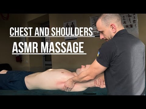 ASMR CHEST and SHOLDER PAIN MASSAGE | SPORT MASSAGE | IASTM MASSAGE