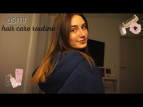 ASMR my hair care routine