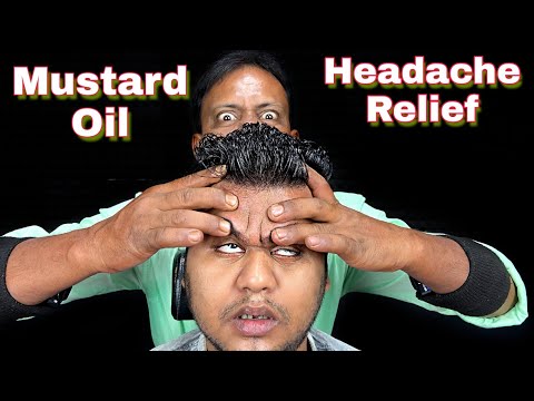 Mustard Oil ASMR Head Massage For Deep Sleep | ASMR Forehead Tapping For Headache Relief