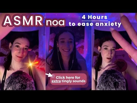 Whispering, Tapping, Relaxing Triggers+ | 4 HOURS of ASMR to help you sleep💕| live #214