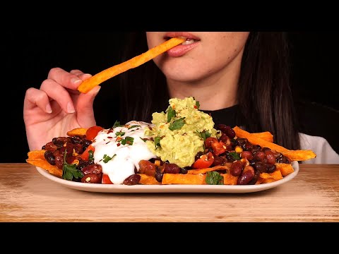 ASMR: Loaded Sweet Potato Fries (No Talking)