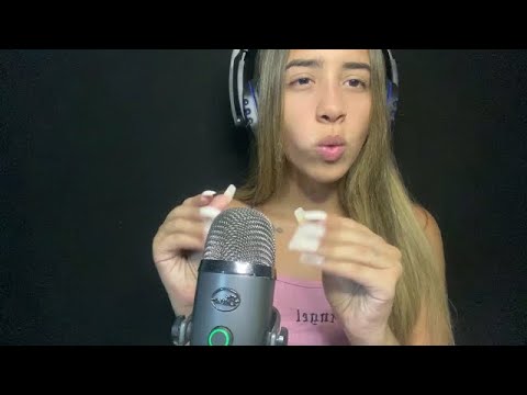 ASMR BLUE YETI- HAND SOUNDS + CARAMELO + MOUTH SOUNDS - AMNY ASMR