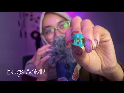 ASMR Finding Bugs on Fluffy Mic 🐞🐛