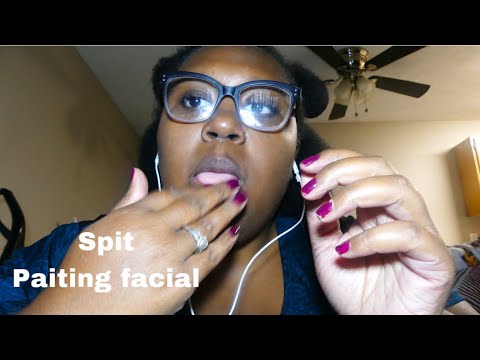 ASMR *Spit painting facial | JanayDASMR