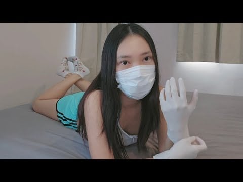 ASMR Latex Gloves Girl XS Size No Talking 💚 - RAINIE ASMR