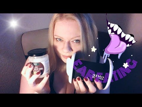 ASMR Binaural 3DIO Ear Eating With Coconut Oil [Whispered Intro]