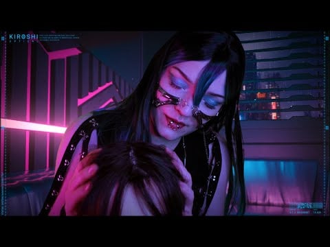 ASMR 🌐 Cyberpunk Head Massage 💇🏻‍♀️ (No direct Eye Contact)