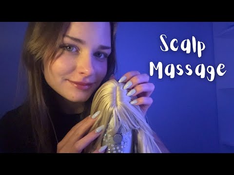 [asmr] wig on mic scalp massage for stress relief and relaxation ♡