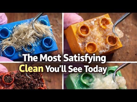 Clean Lego duplo with me ASMR glue peeling 