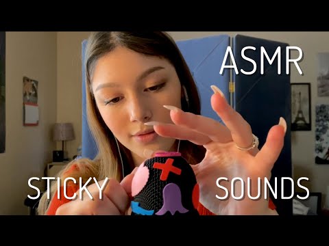 ASMR | Foam Stickers on the Mic 🎙💤 (Close Up Sticking and Peeling Triggers)