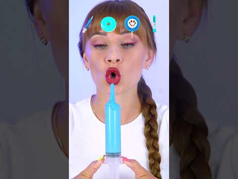 ASMR Blue Food Emoji Eating Candy Mukbang #shorts