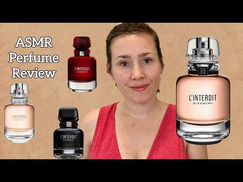 (ASMR) Perfume Review - L'Interdit Perfume Range (EDP, EDT, Rouge, Intense) - Tapping & Whispering