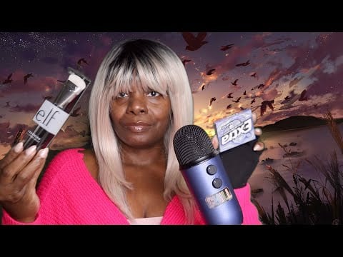 BRUSHING MIC ELF MAKEUP BRUSH ASMR CHEWING GUM