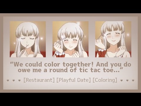 Playful dinner date with your GF [ASMR Girlfriend RP F4A] [Restaurant] [Playful Date] [Coloring]