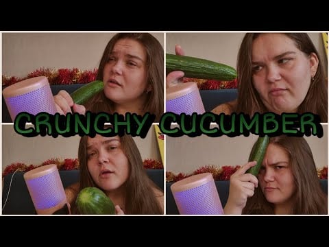 ASMR EATING • шепот под хрустящий огурец • MUKBANG 