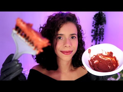 ASMR | Pintando seu cabelo | Roleplay | SPA de Beleza | Sussurros