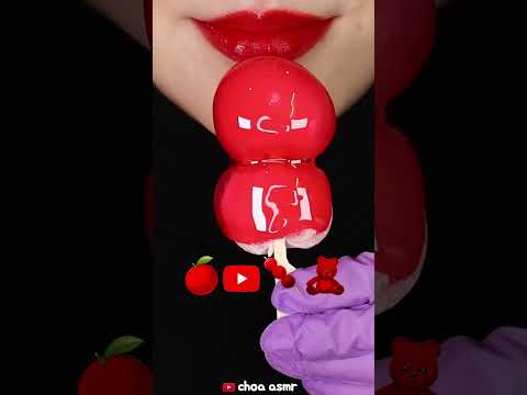 RED FOOD ASMR ❤️