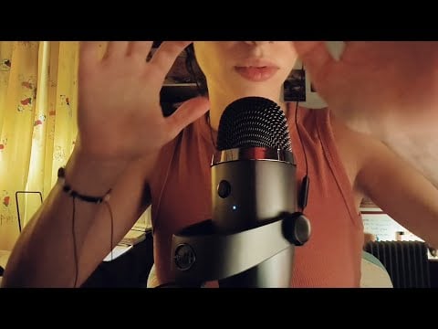 ASMR - Mostly Visuals, Sticky Finger Tapping, Water & Mouth Sounds 