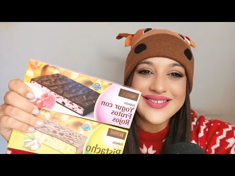 ASMR probando TURRONES navideños del MERCADONA 🎄🎁🍫