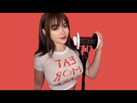 ASMR Ear Massage with Skincare Products (Oil, Jelly & Cleanser Sounds)