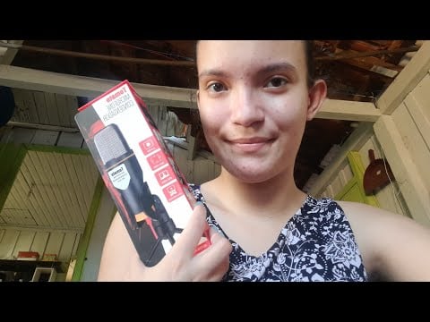 asmr caseiro unboxing microfone novo do canal (tomate condensador MT-020)(asmr Brasil - asmr br)