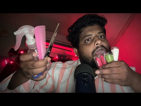 ASMR Fast And Aggressive Doing Your Makeup 💄 || ASMR Haircut Roleplay ✂️