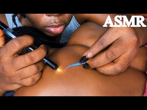 ASMR✨Soft Whispers Long Nails Back Nitpicking, Shaving & Massage Compilation 