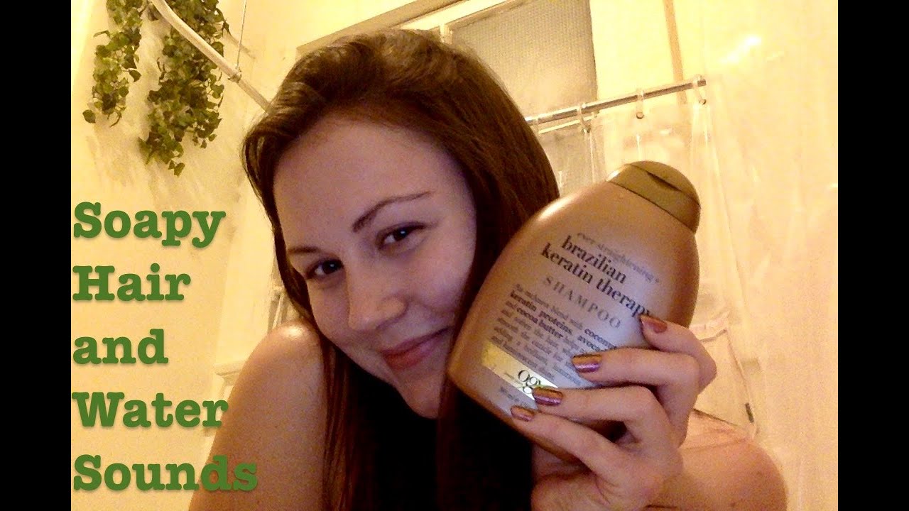 washing my hair asmr (soapy sounds, water sounds)🌼