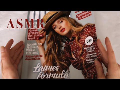 ASMR Fashion Magazine Flip Through ❤️ Soft Spoken, Tracing, Paper Sounds