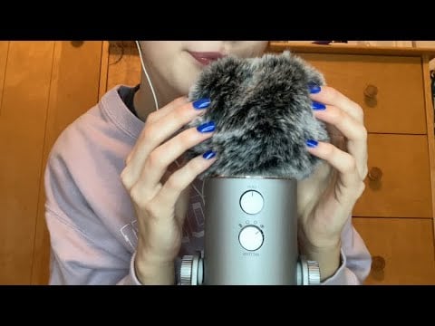 ASMR Fluffy Mic Scratching + Upclose Gentle Whispers 🌙