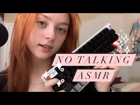 No Talking ASMR✨🌸 (mouth sounds, tapping, crinkling, mic brushing)