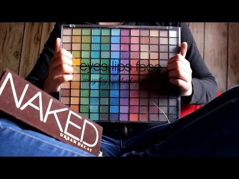 ASMR Makeup Palette Rummaging and Tapping (Binaural)