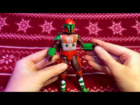 ASMR Xmas Mandalorian Figure Unboxing (Whispered, Tracing)