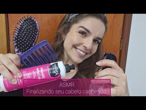 ASMR Finalizando seu cabelo cacheado