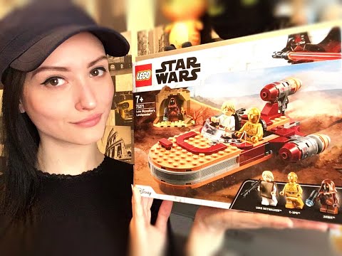 АСМР Распаковка и сборка ЛЕГО Набора Лендспидер Люка Скайуокера, C-3PO | ASMR Lego, Star Wars