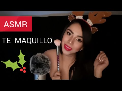 ASMR ESPAÑOL/ 🎄ROLEPLAY TU MEJOR AMIGA TE MAQUILLA PARA NAVIDAD !!!!🎄(Ambiente FUEGO ) 🎄🎅