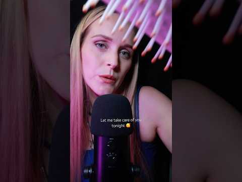 Brushing your hair for relaxation ♥️ Full video available 🥰 #asmrshorts #relax #hairbrushing