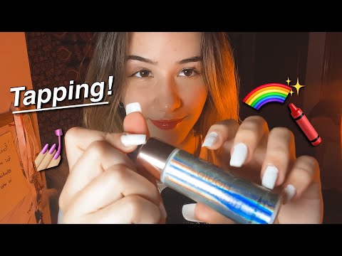 ASMR // Tapping con uñas largas en maquillaje 🌈✨💅🏼