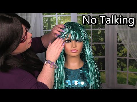 ASMR Perfectionist Hair Fixing (NO TALKING) Tinsel Hair, Sequins, Finishing Touches | Hairdresser RP