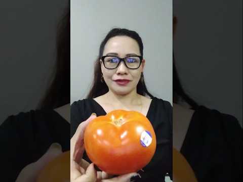 The biggest tomato i ever ate # #everyone #shortsfeed #eatingchallenge #bigmouth #viral