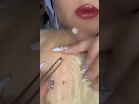 Pins & Needles Plucking 💆🏻‍♀️📍 #tingles #asmrmassage #asmrscratching #asmrforsleep #asmr #shorts
