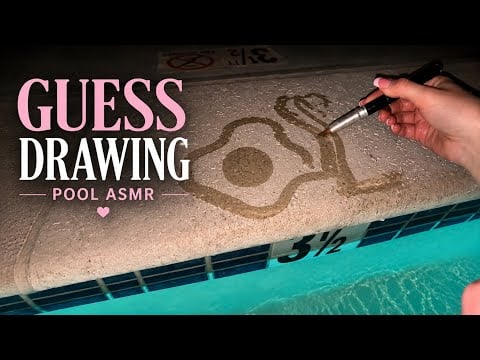 Pool ASMR | Guess the Drawing (Night time version)
