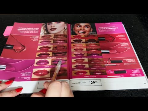 ASMR: COMPRANDO MAKES + FOLHEANDO REVISTA MASCANDO CHICLETE